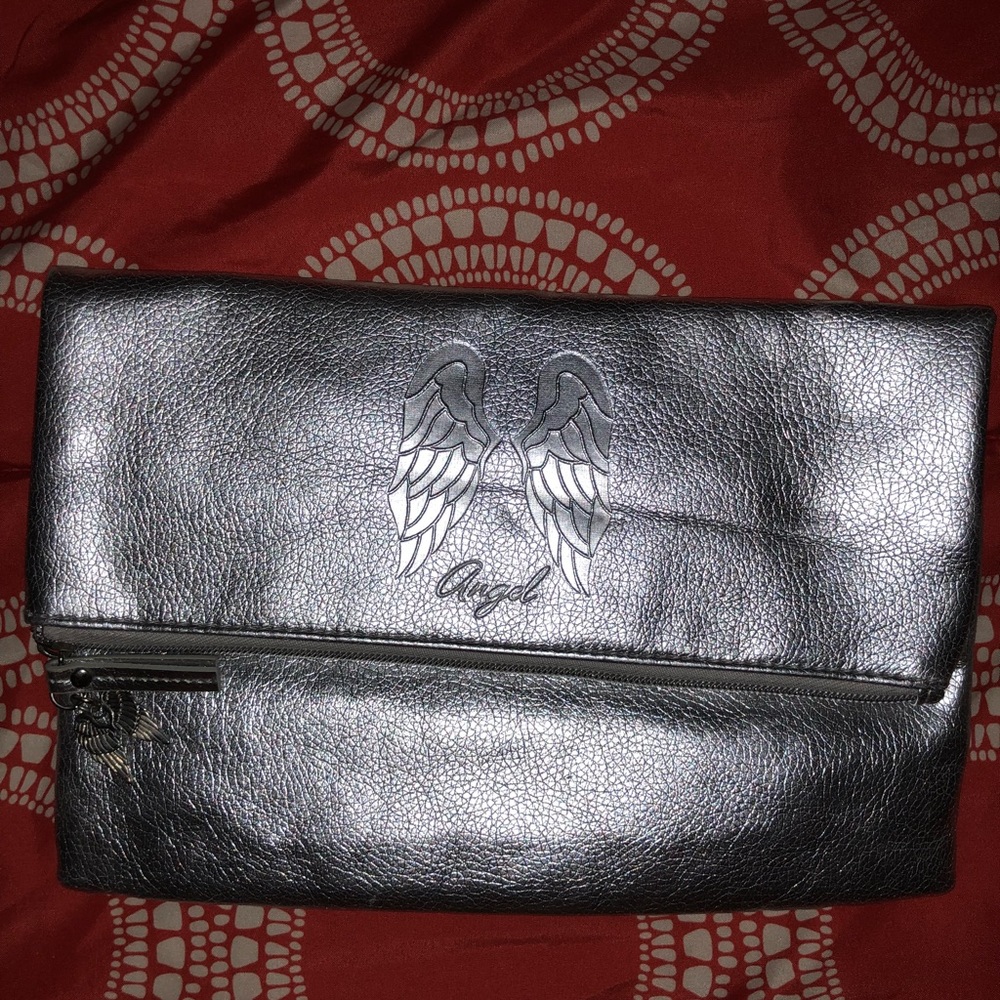 Victoria’s Secret silver clutch/makeup bag